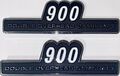 Kawasaki Z1 900  DOHC - Side Cover Emblem Badge Set - OEM Ref. #56018-139 FREE SHIPPING