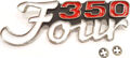 87128-333-000 Honda CB350F Side Cover Emblem 72-74  87128-333-000